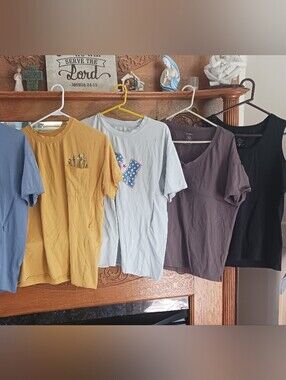 4 | Movemama Short-Sleeve Tees - Mustard Yellow, USA, Grey & Black Tank